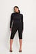 Black Knitted Capri Pants