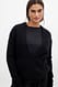 Black Strickpullover mit V-Ausschnitt aus einer Wollmischung