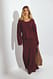 Burgundy Strickmaxirock
