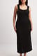 Black Fließendes Strick-Midikleid