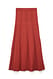 Rustic Red Maxirock aus unregelmäßigem Rippstrick