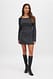 Dark Grey Strickminirock mit niedriger Taille