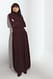 Wine Strick-Maxikleid