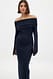 Offwhite Strick-Midikleid