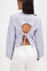 Pink Knitted Open Back Balloon Sleeve Sweater