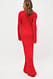 Red Gestricktes geripptes Maxikleid