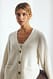 Mid Grey Mel Strick-Cardigan aus Wollmischung