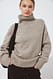 Dark Grey Strickpullover aus Wolle mit Rollkragen