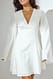 White Minikleid mit Spitzeneinsatz