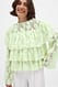 Light Green lagen Volantbluse
