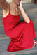 Floral Print Maxikleid aus Leinenmischung mit Nahtdetail
