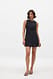 Cream Minikleid mit Weste aus Leinenmischung