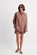 Dusty Pink Leinenshorts mit elastischem Bund