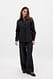 Black Leinenhose mit weiten Beinen