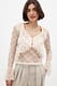 Black Long Sleeve Frill Lace Top