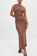 Grey Melange Maxikleid mit weitem Tank