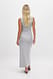 Grey Melange Maxikleid mit weitem Tank