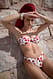 White Tulip Pattern Low-Cut-Bikini-Höschen