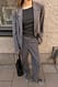 Mid Grey Anzughose mit niedriger Taille