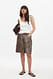 Leopard weite Jeans-Shorts mit niedriger Taille