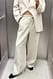 White Leinenhose mit elastischem Bund