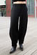 Black Mid Waist Barrel Leg Pants