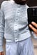 Light Blue Pointelle-Strickjacke