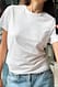 White Rundhals T-Shirt aus Baumwolle