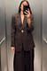 Brown normaler Blazer mit weiten Ärmeln
