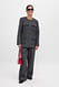 Grey Hose mit Hahnentrittmuster und mittlerer Taille