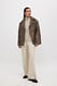 Beige Hose aus Leinenmix mit mittlerer Taille