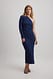 Navy Midirock mit mittlerer Taille