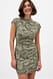 Light Khaki Minikleid mit offenem Rücken
