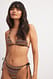 Black/White Print Knitted Tie Strap Bikini Panty