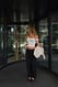 Black Hose mit hoher Taille und weitem Bein