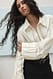 White Baumwollshirt mit Manschetten-Detail