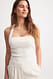 Off White Bandeau-Oberteil mit Nackendetail