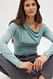 Navy Schulterfreies Jersey-Oberteil