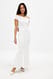 Light Blue schulterfreies Midikleid aus Spitze