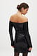 Silver Schulterfreies Minikleid