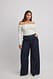 Offwhite Schulterfreies Top