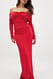 Red Maxikleid mit Offshoulder