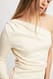 Beige Einärmeliges Jersey-Oberteil