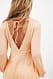Apricot Bluse mit offenem Rücken und Ballonärmeln