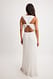 Offwhite Maxikleid mit offenem Rücken