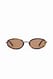 Tortois Oval Frame Sonnenbrille