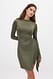 Brown Overlap Mini Dress