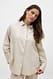 Blue/White Stripe Oversize-Hemd aus Leinenmischung