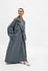 Steel Blue Übergroßer Trenchcoat
