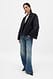 Black Oversize-Kurz-Trenchcoat